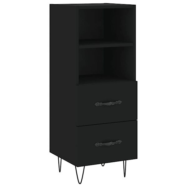 vidaXL Sideboard Schwarz 34,5x34x90 cm Holzwerkstoff 828661 günstig online kaufen