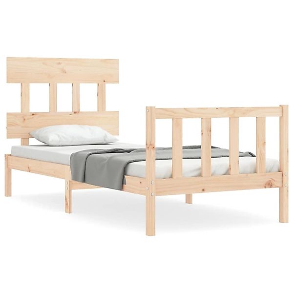vidaXL Massivholzbett mit Kopfteil 90x200 cm1689918 günstig online kaufen