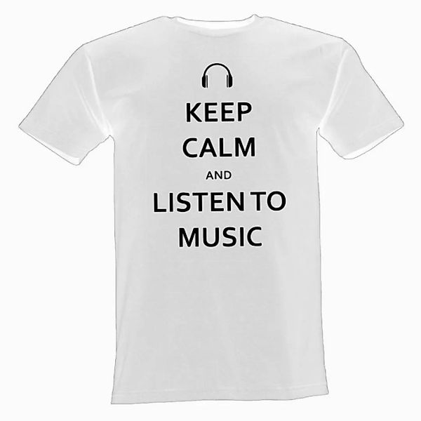 Lustige & Witzige T-Shirts T-Shirt T-Shirt Keep Calm Listen Music Fun-Shirt günstig online kaufen