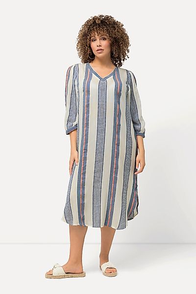 Ulla Popken Midikleid Kaftan Musterstreifen Oversized günstig online kaufen