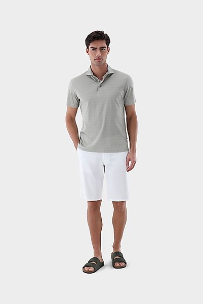 Poloshirt mit Signature-Print aus Schweizer Baumwolljersey günstig online kaufen