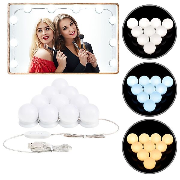 Juskys LED-Lichterkette, 10-flammig, für Schminktisch & günstig online kaufen