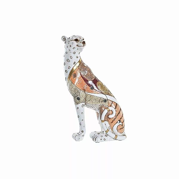 Deko-figur Dkd Home Decor Orange Weiß Leopard Harz (15 X 8 X 25 Cm) günstig online kaufen