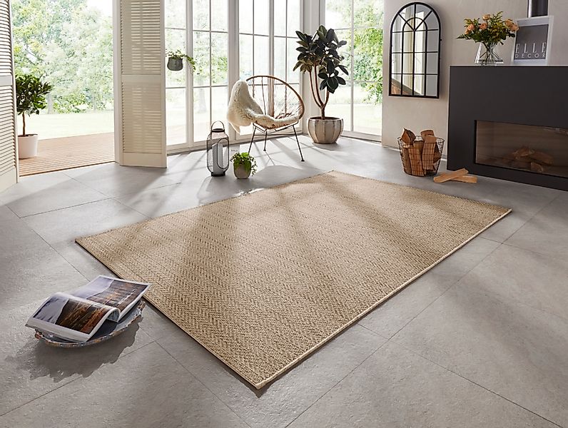 ELLE DECORATION Teppich »Caen«, rechteckig, 8 mm Höhe, In-& Outdoor, Wetter günstig online kaufen