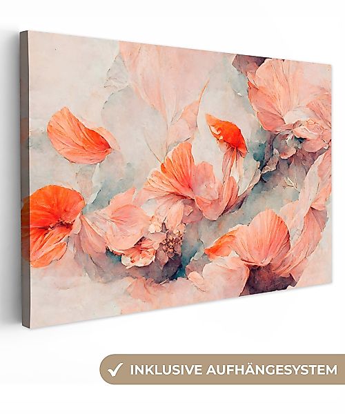 OneMillionCanvasses® Leinwandbild Blumen - Blätter - günstig online kaufen