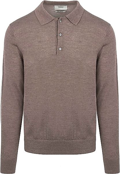King Essentials The Robert Long Sleeve Poloshirt Merino Braun - Größe M günstig online kaufen