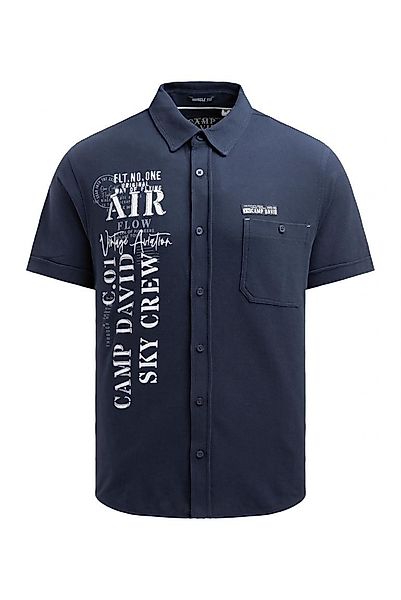 CAMP DAVID Kurzarmhemd aus Pikee mit günstig online kaufen