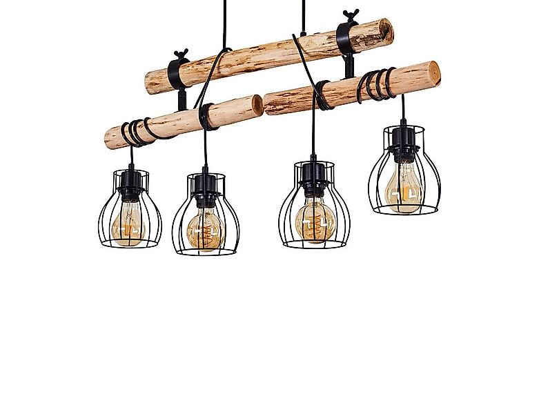 hofstein Hängeleuchte »Aprica« Vintage Hängelampe aus Metall in schwarz und günstig online kaufen