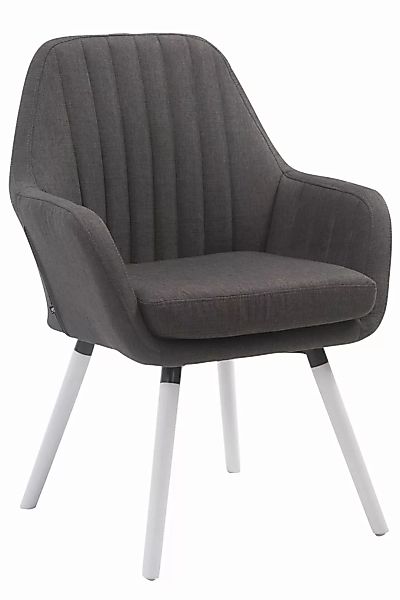 Stuhl Florian Stoff Weiß dunkelgrau günstig online kaufen