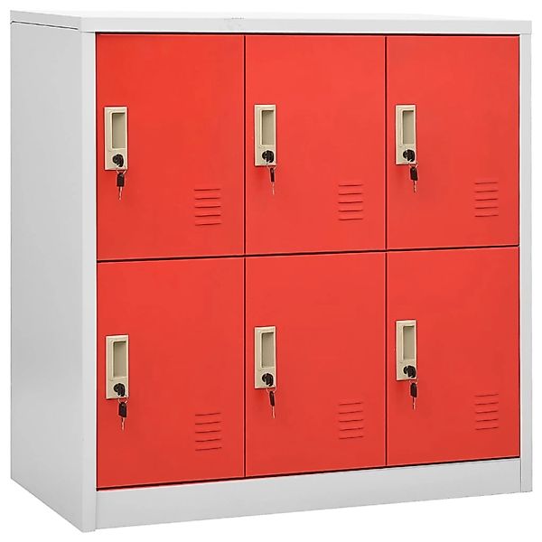 vidaXL Fächerschrank Schließfachschränke 5 Stk. Hellgrau günstig online kaufen