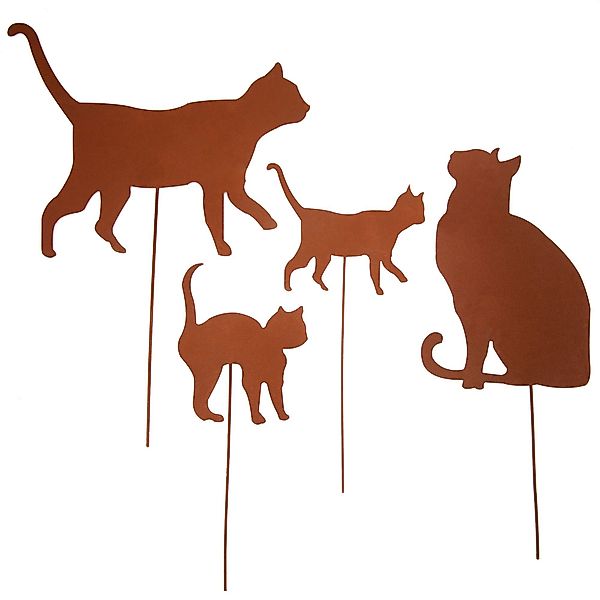 UNUS GARDEN Gartenstecker Gartenstecker Rost Katzen günstig online kaufen