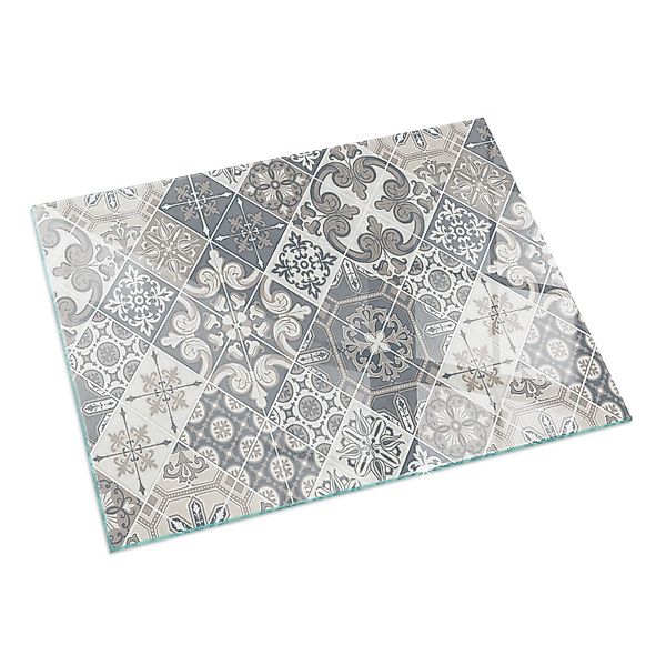 Tulup Glasplatte für Kamin Dekoratives Mosaikmuster Glas unter Kamin Rechte günstig online kaufen