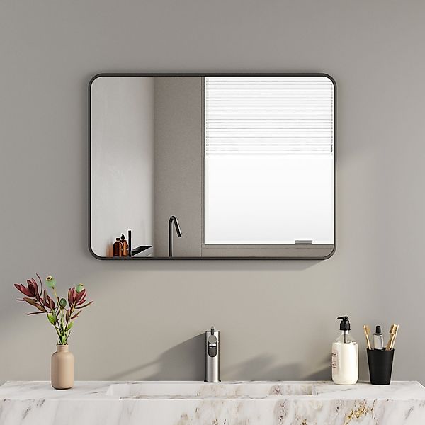 Boromal Wandspiegel Spiegel Schwarz Rechteckig Wand günstig online kaufen