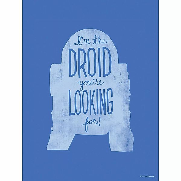 Disney Poster R2D2 Quotes Blau 30 x 40 cm 612171 günstig online kaufen