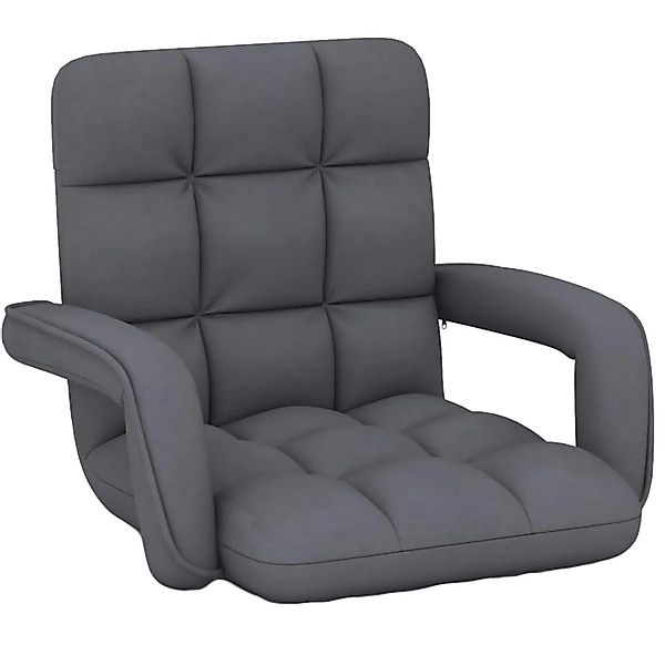 Costway Bodenstuhl Klappbar mit Rückenlehne Gepolstert Grau günstig online kaufen