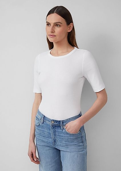 s.Oliver Kurzarmshirt T-Shirt Geripptes T-Shirt im günstig online kaufen