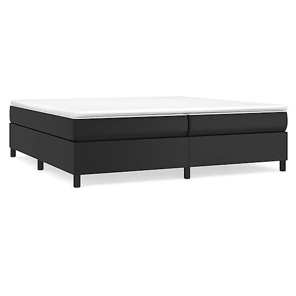 vidaXL Boxspringbett, Boxbett mit Matratze Schwarz 200x200 cm Kunstleder günstig online kaufen