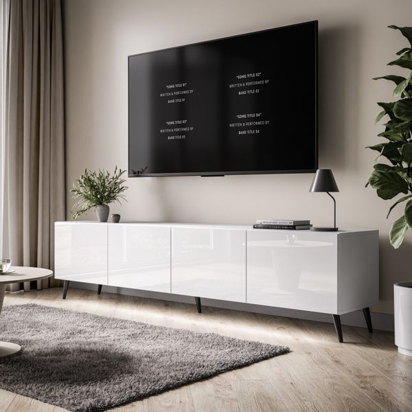 Lookway TV-Schrank AURA 200 Weiß Hohglanz günstig online kaufen