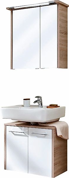 Saphir Badmöbel-Set "Quickset 382 2-teilig, Waschbeckenunterschrank mit LED günstig online kaufen