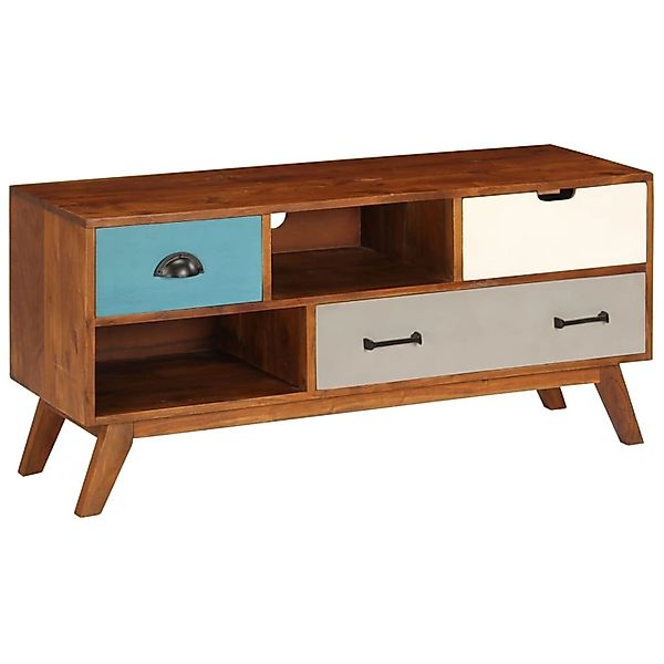 Tv-schrank Mit 3 Schubladen 110 X 35 X 50 Cm Akazienholz Massiv günstig online kaufen