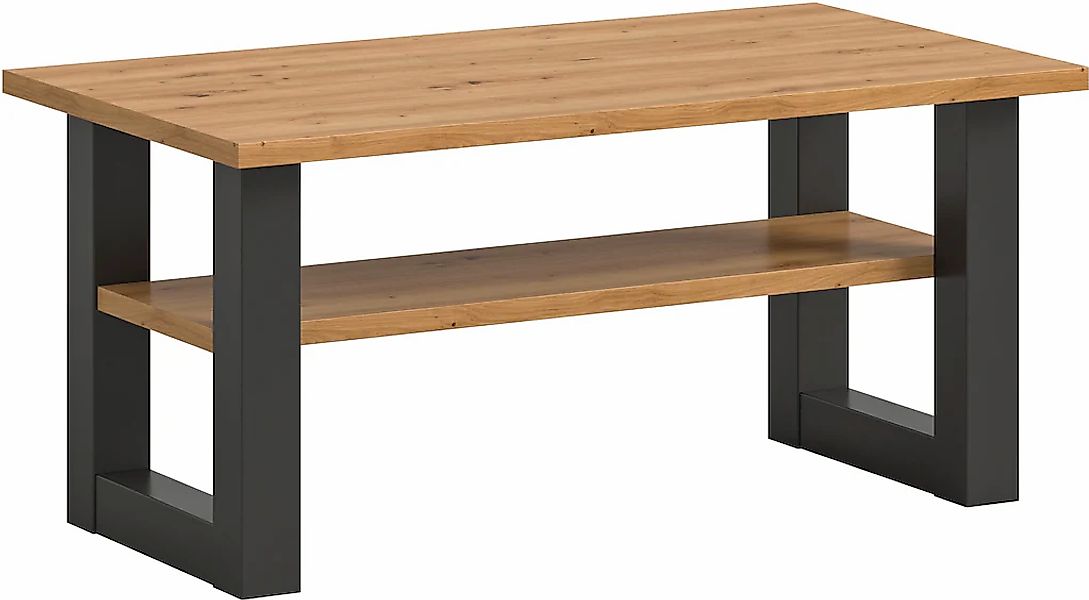Home affaire Couchtisch "Rail, Breite 90 cm, mit Ablageboden, inklusive Kuf günstig online kaufen