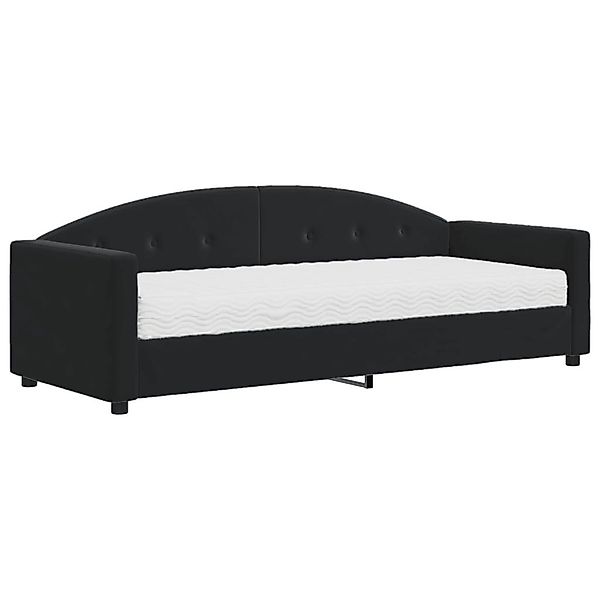 vidaXL Bett Tagesbett mit Matratze Schwarz günstig online kaufen