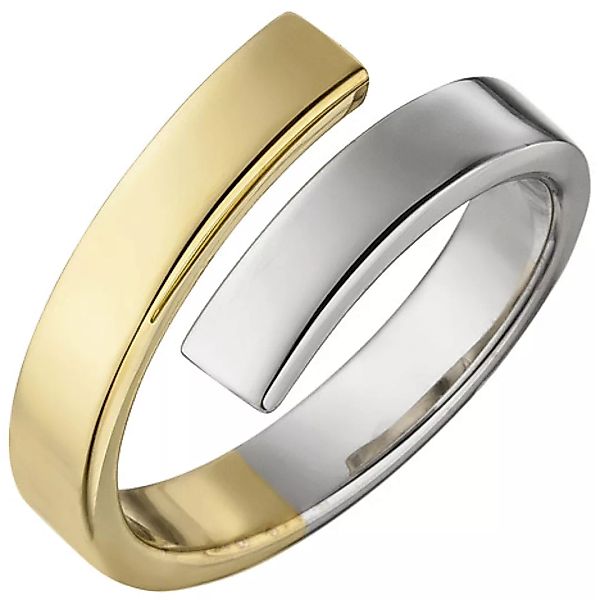 SIGO Damen Ring offen 925 Sterling Silber bicolor vergoldet Silberring günstig online kaufen