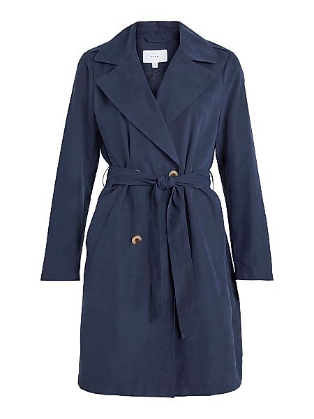 VILA Zweireihiger Trenchcoat Damen Blau günstig online kaufen