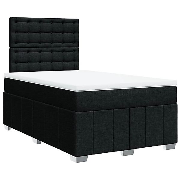 vidaXL Boxspringbett mit Matratze Schwarz 120x190 cm Stoff 3291623 günstig online kaufen
