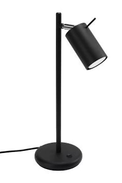 Schreibtischlampe Schwarz Metall 43 cm hoch schwenkbar günstig online kaufen
