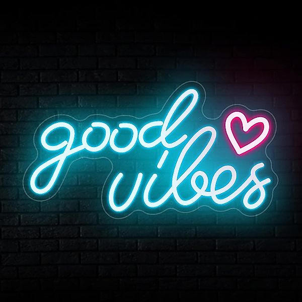 JIBENNEON LED Dekolicht Good Vibes Neonschild, günstig online kaufen