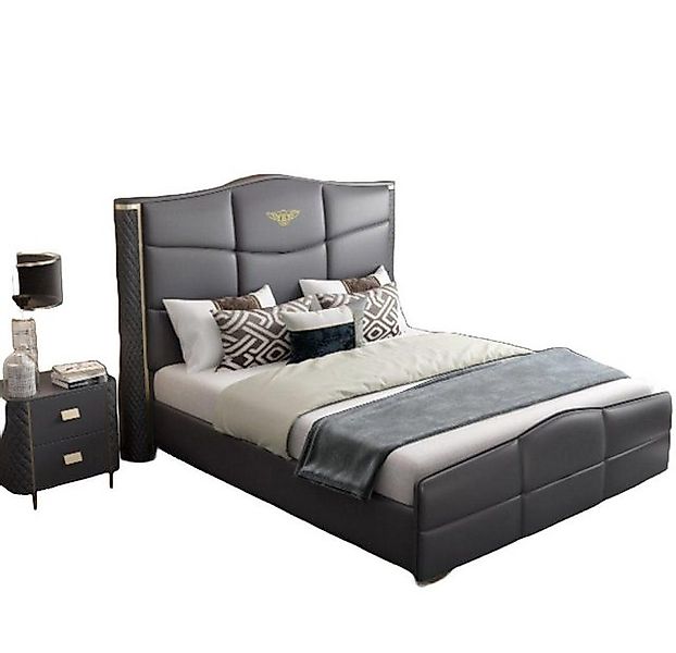 JVmoebel Bett Doppelbett Lederbett Betten Leder Polster Schlafzimmer Ehe 18 günstig online kaufen
