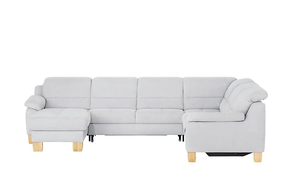 meinSofa Wohnlandschaft aus Mikrofaser Hanna ¦ grau ¦ Maße (cm): B: 322 H: günstig online kaufen