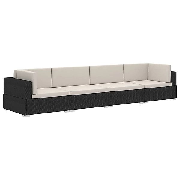 vidaXL Gartenlounge-Set 4-tlg. Garten-Sofagarnitur mit Auflagen günstig online kaufen
