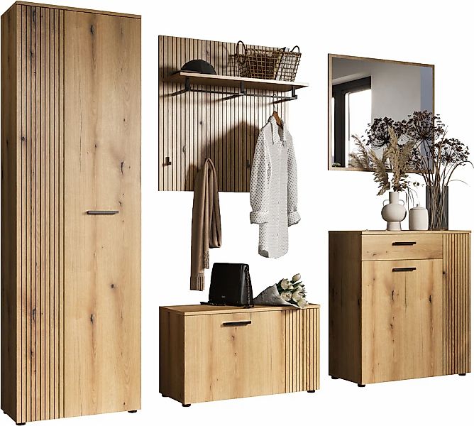 Home affaire Garderoben-Set "Amrum" Komplett-Set, 5 Stk. tlg. günstig online kaufen