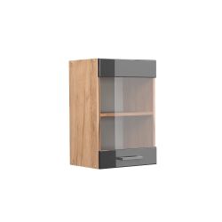 Vicco Glashängeschrank R-Line, Anthrazit Hochglanz/Goldkraft Eiche, günstig online kaufen