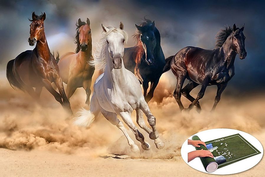 Euro Toys Europe Puzzle Puzzle inkl. Matte - Herd of Horses (1000 Teile) Pf günstig online kaufen