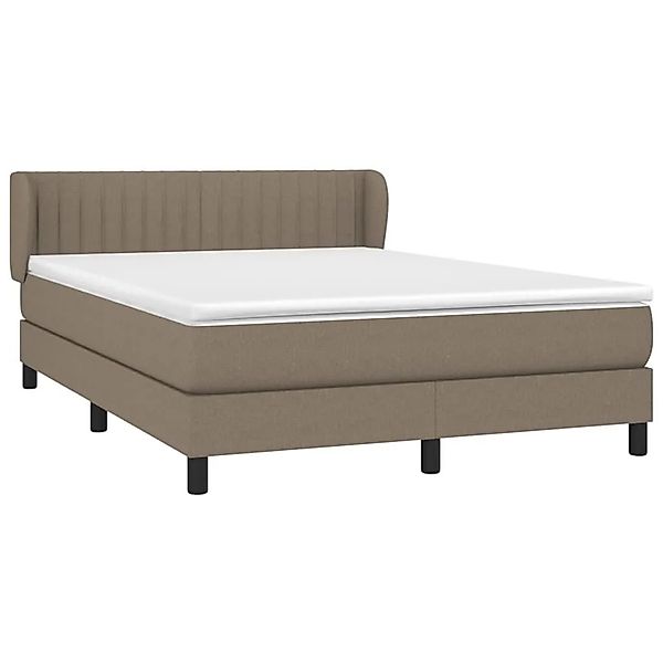 vidaXL Boxspringbett mit Matratze Taupe 140x190 cm Stoff 3126401 günstig online kaufen