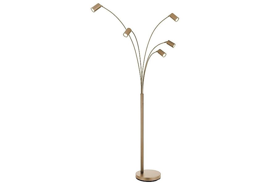 GLOBO LIGHTING Stehlampe ROBBY, 5-flammig, Sandfarben, Metall, ohne Leuchtm günstig online kaufen