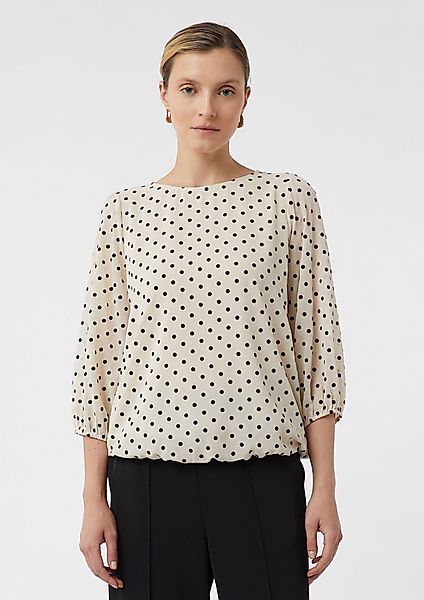 comma 3/4-Arm-Shirt Chiffonbluse mit Polka Dots günstig online kaufen