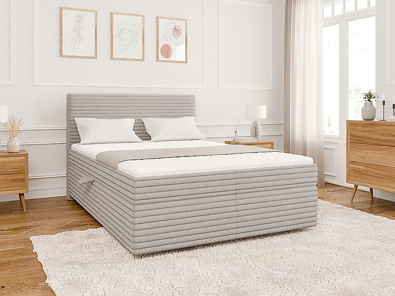 S-Style Möbel Boxspringbett Jasper mit Topper günstig online kaufen