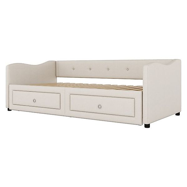 Rutaqian Einzelbett Polsterbett Daybettt Schlafsofa 90x200cm moderner Stil günstig online kaufen