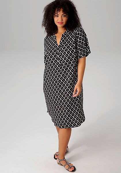 Aniston PLUS Blusenkleid, in trendigen Druck günstig online kaufen