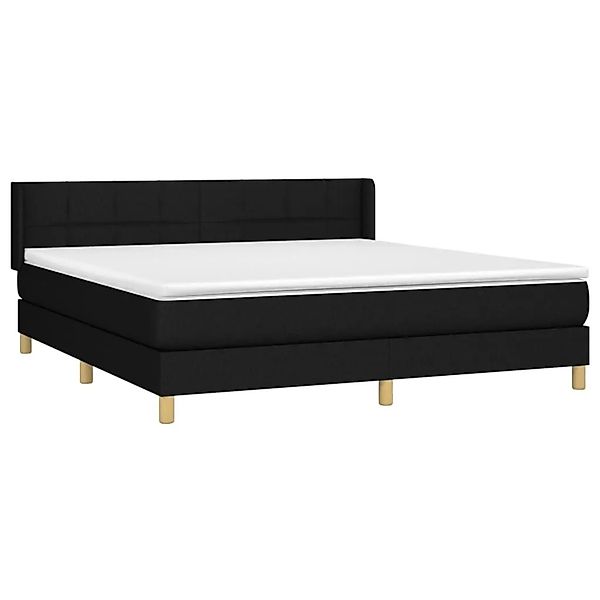 vidaXL Boxspringbett mit Matratze Schwarz 180x200 cm Stoff 3130291 günstig online kaufen