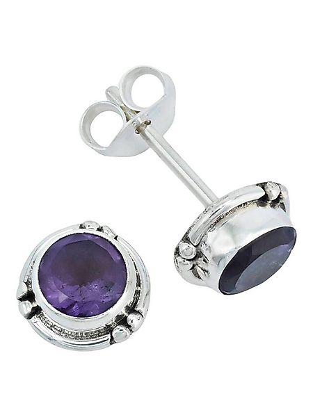 mantraroma Paar Ohrstecker LITANG aus 925 Silber mit Amethyst facettiert (P günstig online kaufen