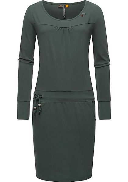Ragwear Jerseykleid "Penellope", Langärmliges Damen Baumwoll-Kleid mit Tail günstig online kaufen