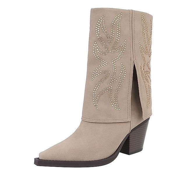Ital-Design Damen Cowboyboots Western Westernstiefel (87740377) Blockabsatz günstig online kaufen