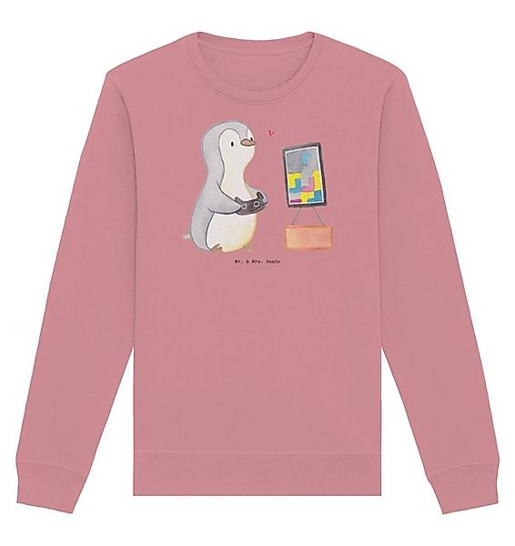 Mr. & Mrs. Panda Longpullover Größe S Pinguin Zocken - Canyon Pink - Gesche günstig online kaufen