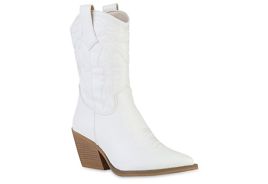 VAN HILL 841116 Cowboystiefel Damen Cowboystiefel Stiefel Spitz Zierperlen günstig online kaufen