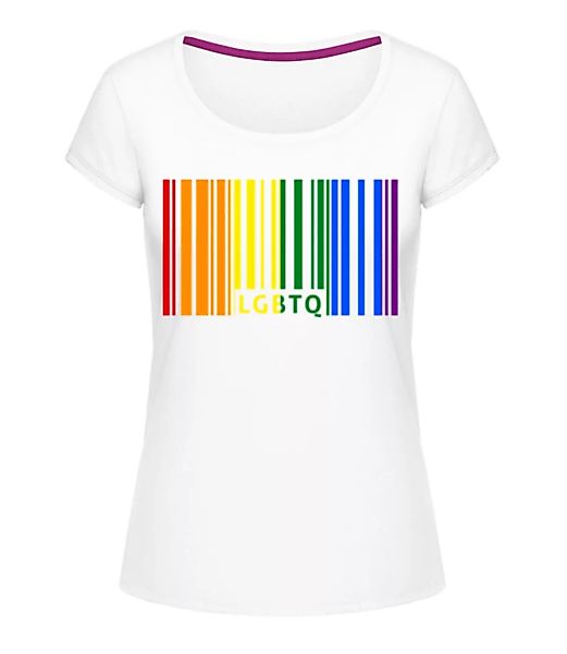 LGBTQ Barcode · Frauen T-Shirt U-Ausschnitt günstig online kaufen